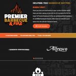 iPad Air Premier Barbecue & Fire Web Insite Snapshot Screen Preview